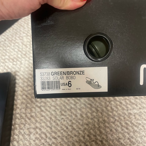 Melissa bobo green and bronze serpent/snake sandal flip flop size 6 - Picture 11 of 11